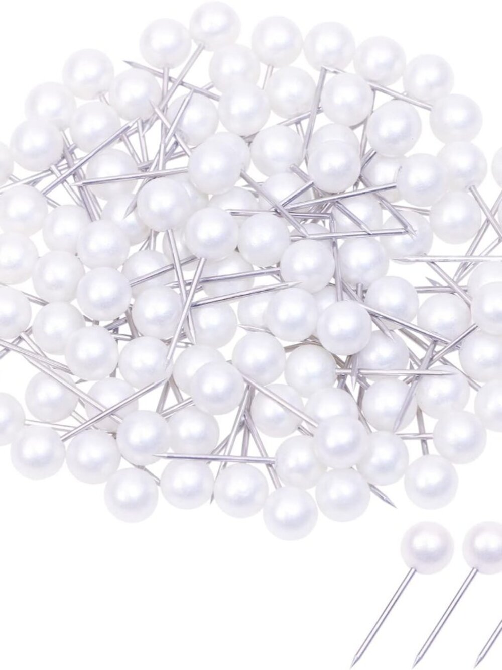 100PCS Sewing Pins for Fabric Straight Pins with Faux Pearl Heads for Quilting S